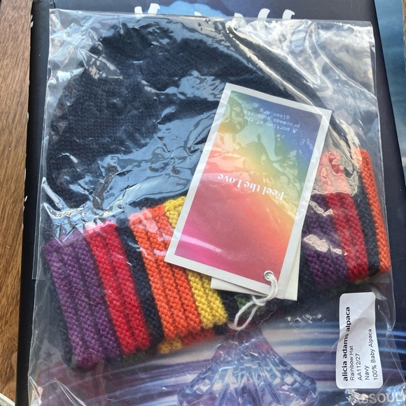 Alicia Adams Alpaca Multicolor Striped Beanie - Picture 4 of 6